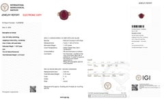 IGI Certified Cocktail Ring Yellow Gold with Diamonds and 11.50ct Ruby
