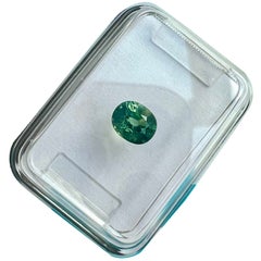 IGI Certified Colour Change Sapphire Green Blue Australian 0.79ct Oval Cut Gem