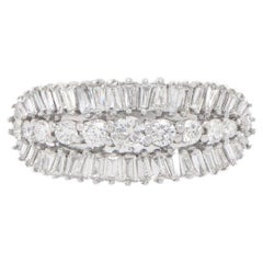 IGI Certified Diamond Ring 1 Carats Total Platinum