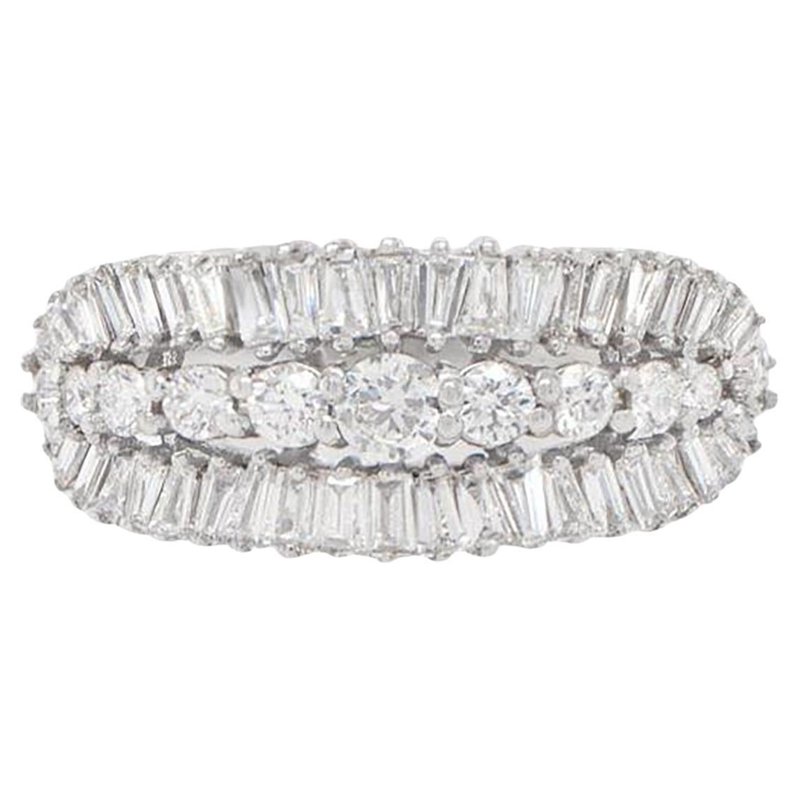 IGI Certified Diamond Ring 1 Carats Total Platinum For Sale