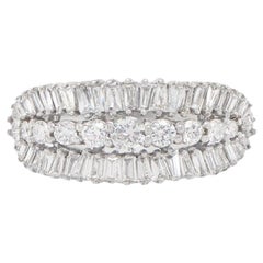 IGI Certified Diamond Ring 1 Carats Total Platinum