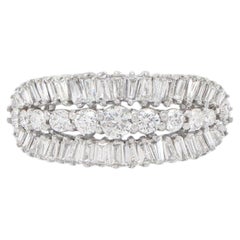 IGI Certified Diamond Ring 1 Carats Total Platinum