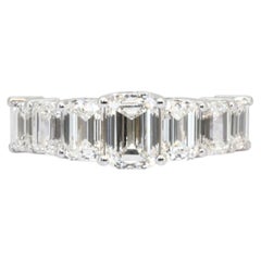 IGI Certified Diamonds 7-Stone Ring in 18k White Gold