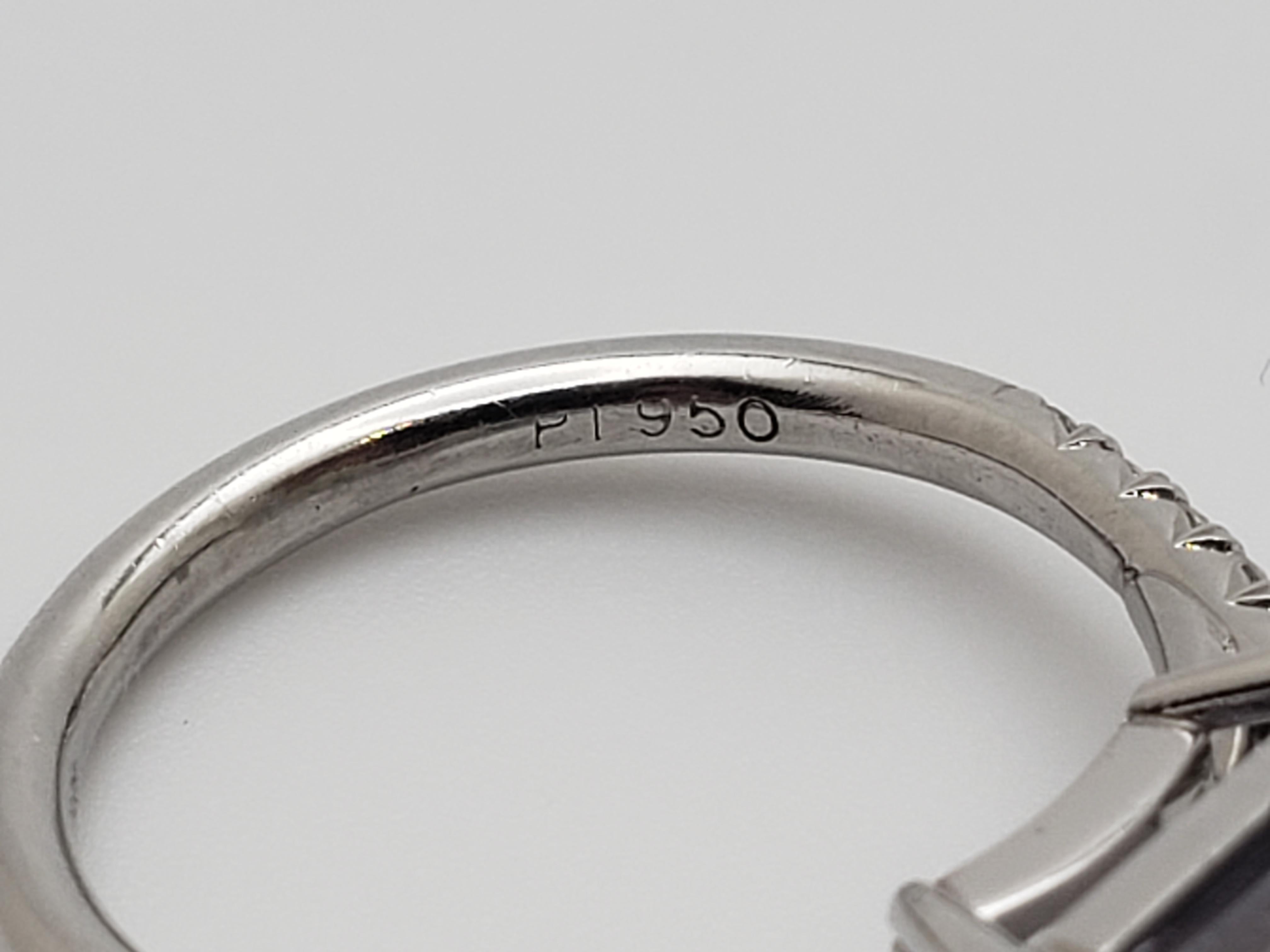 IGI Certified Irina Ferry Violet Spinel Diamond Platinum Designer Ring For Sale 12