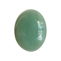 IGI Certified Jadeite Jade ‘A’ Grade 3.41ct Green Oval Cabochon Rare Loose Gem