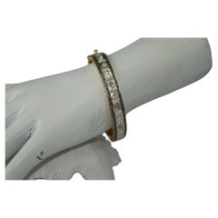 IGI certified natural Diamond sterling silver bracelet with Yellow Gold plating