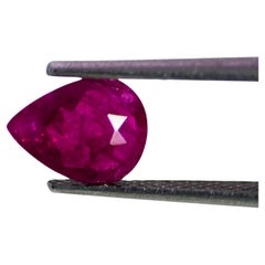IGI Certified Natural Pear Shaped Red Ruby of 0.86 Carat