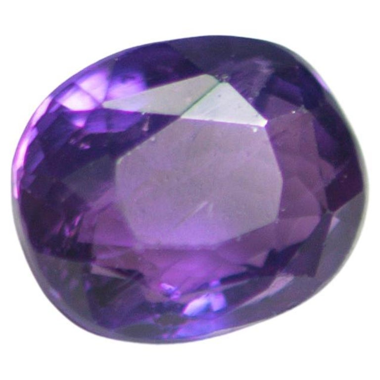 IGI Certified Natural Purple Sapphire of 1.13 Carat For Sale
