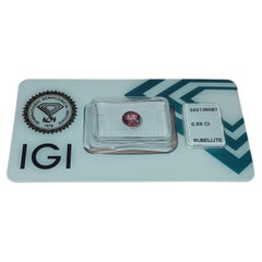 IGI Certified Natural Purplish Pink Rubellite Tourmaline 0.69 Carat Gemstone