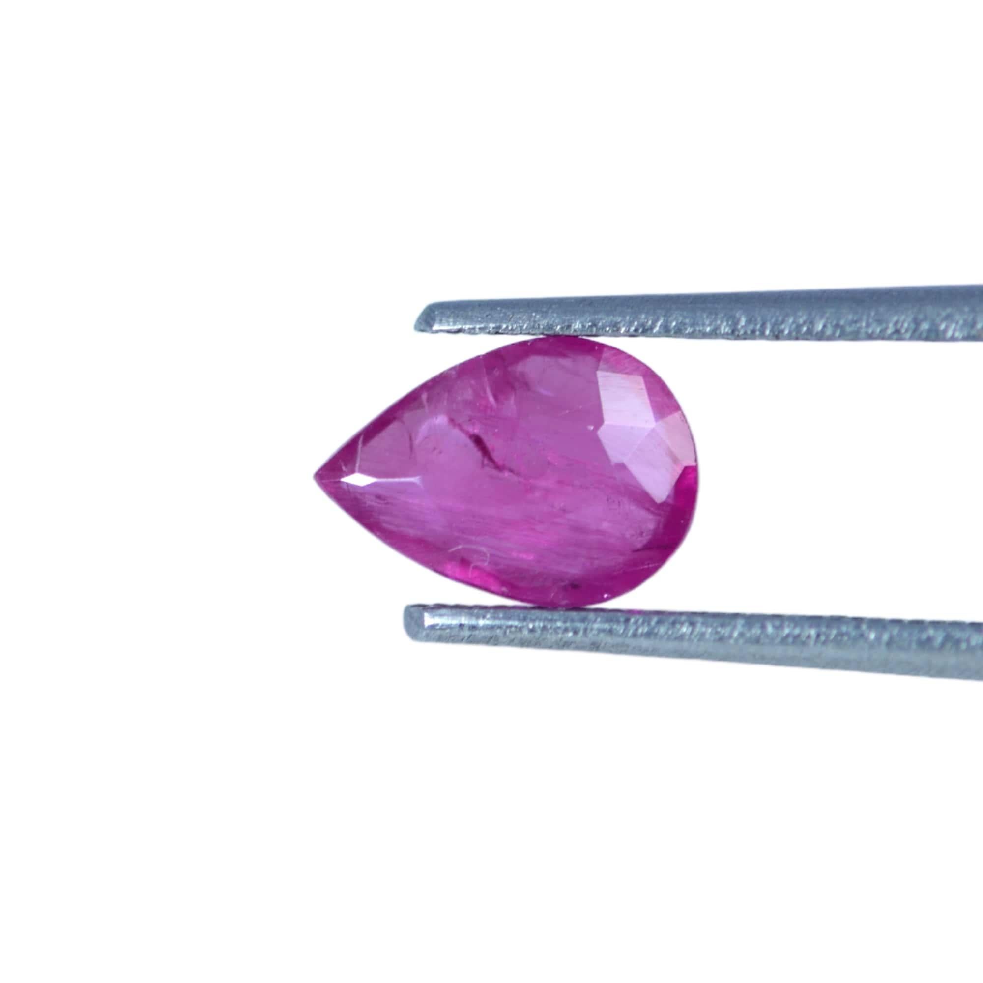 Species : Natural Corundum
Variety : Natural Ruby
Shape and Cut : Pear Mixed Cut
Weight : 1.16 Carat
Measurements : 7.76 x 5.44 x 2.91 mm
Color : Pink Red
Transparency : Transparent
Certificate number : 310834315
This gemstone is certified from IGI