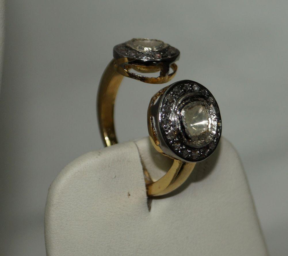 Anello per l'eternità in argento 925 con diamante naturale non tagliato, certificato IGI. in vendita 5