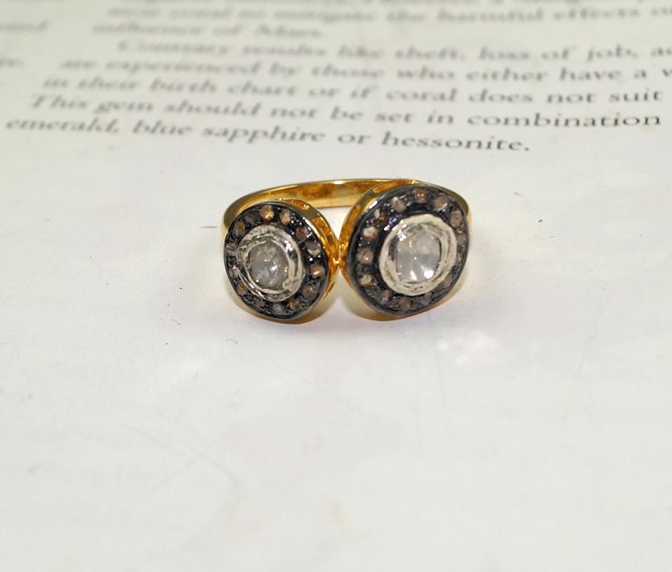 Anello per l'eternità in argento 925 con diamante naturale non tagliato, certificato IGI. in vendita 8
