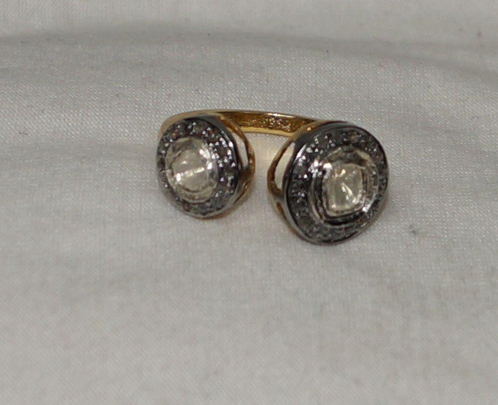 Anello per l'eternità in argento 925 con diamante naturale non tagliato, certificato IGI. In condizioni Nuovo in vendita a Delhi, DL