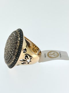 IGI Certified Piero Milano 3.50ct Diamonds Cocktail Ring Pink Gold