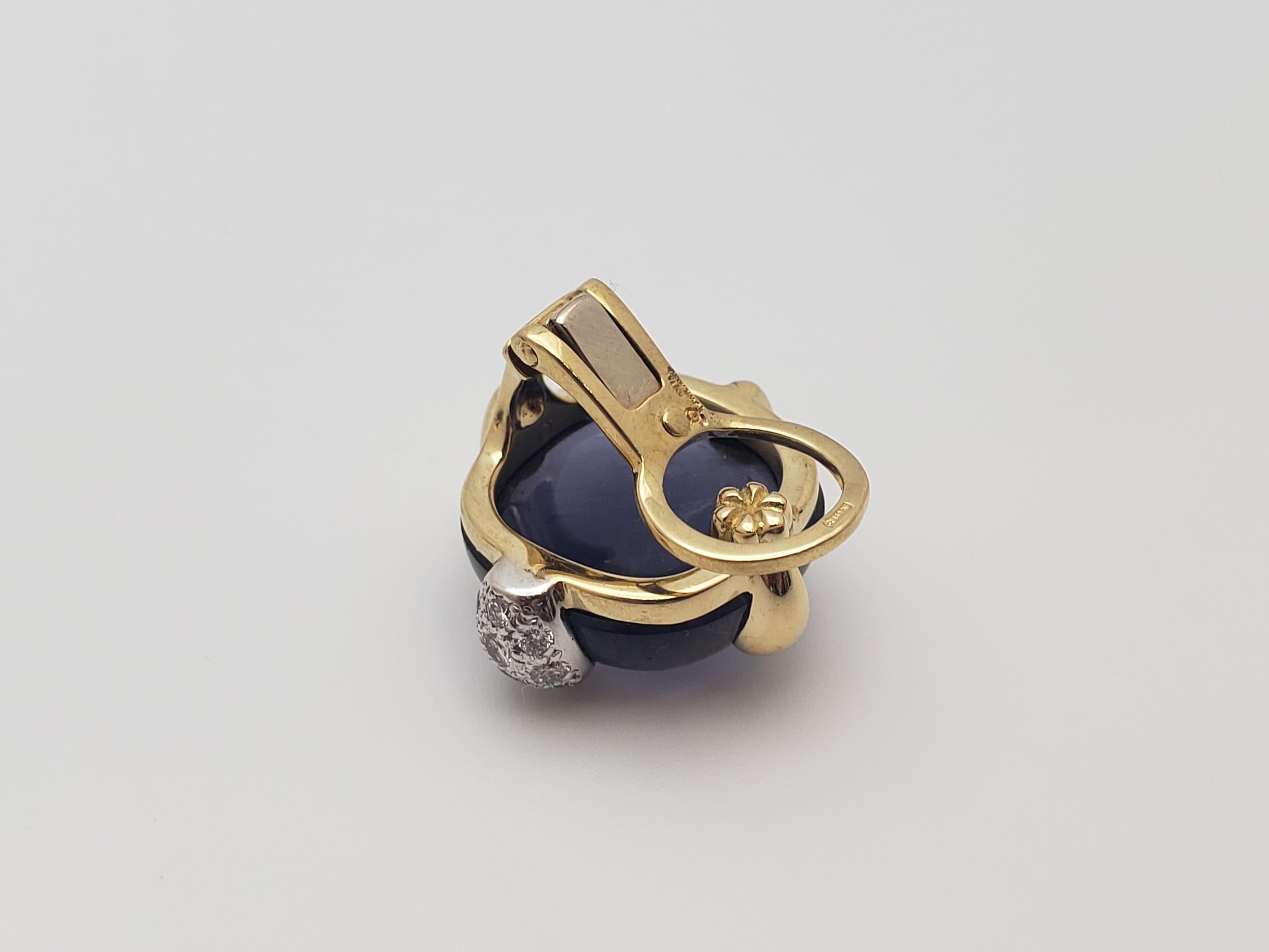 Boucles d'oreilles en or jaune 18 carats IGI Certified Pomellato 30 CT Violet Iolite Diamond en vente 5