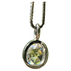 IGI-zertifizierter Diamant im Rosenschliff & 14k Gold-Anhänger