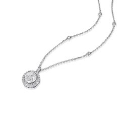 IGI Certifiled 1.57Carat Diamond Necklace in 18 Karat White Gold