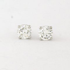 IGI diamond Earrings with brilliant cut diamonds up to 1.80ct 14k gold