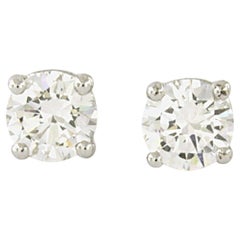 IGI diamond Earrings with brilliant cut diamonds up to 1.80ct 14k gold