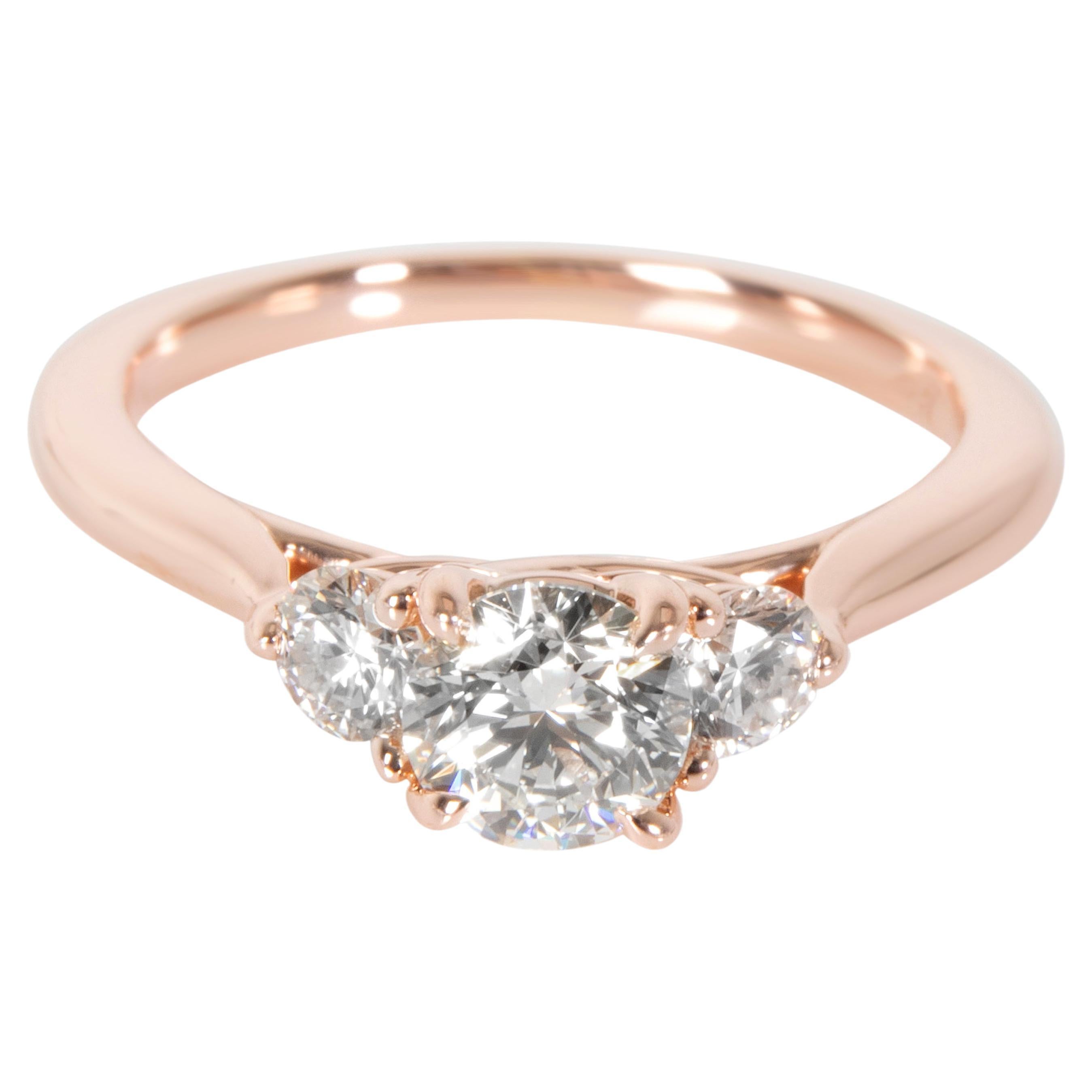 AGS Certified James Allen Diamond Engagement Ring in 14 Karat Rose Gold