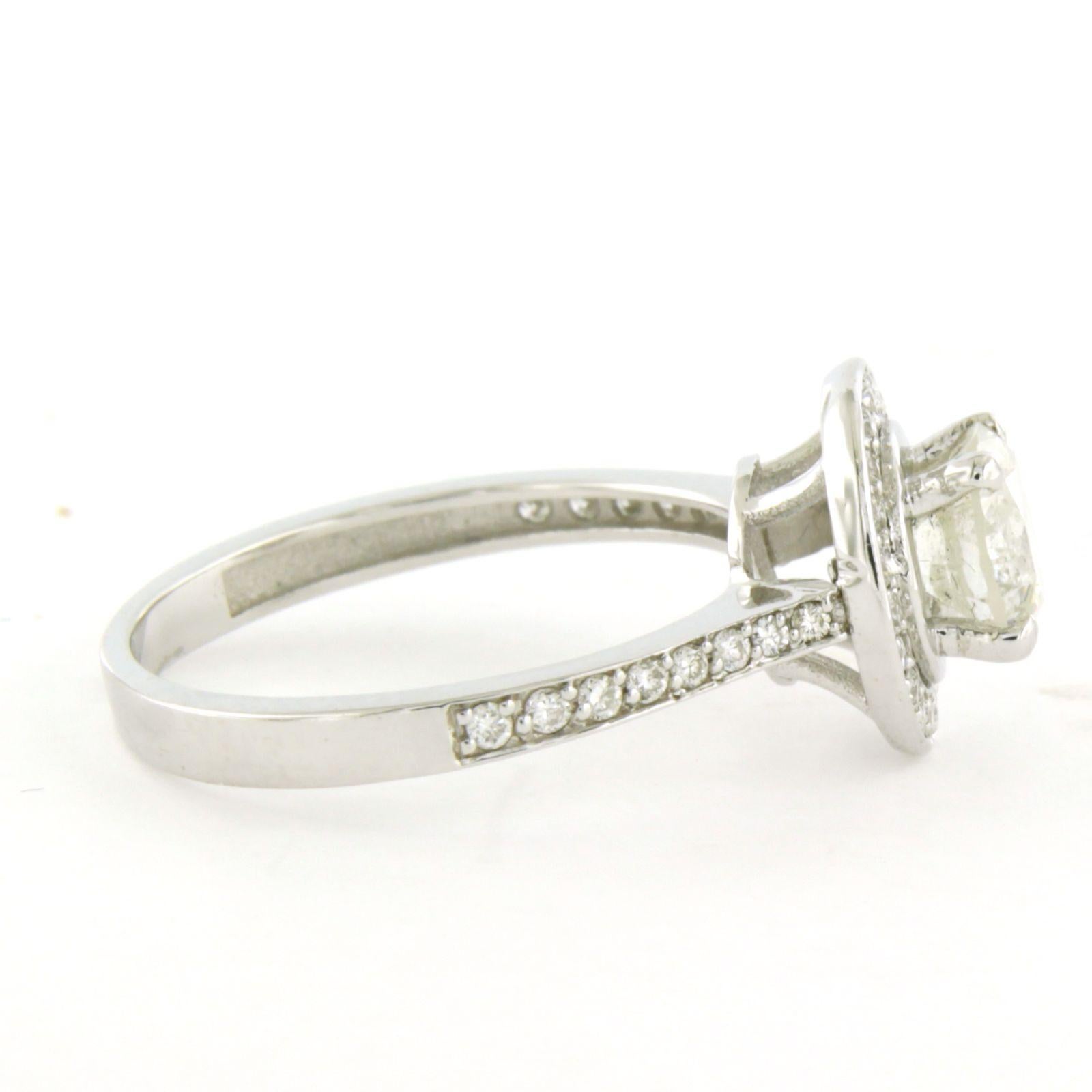 IGI JEWEL Bericht Ring mit Diamanten im Brillantschliff bis zu 1,50ct 3,5 Gramm 14k Gold Damen im Angebot