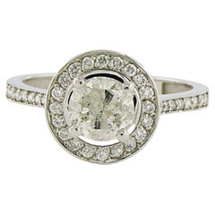 IGI JEWEL report ring with brilliant cut diamonds up to 1.50ct 3.5 gram 14k gold