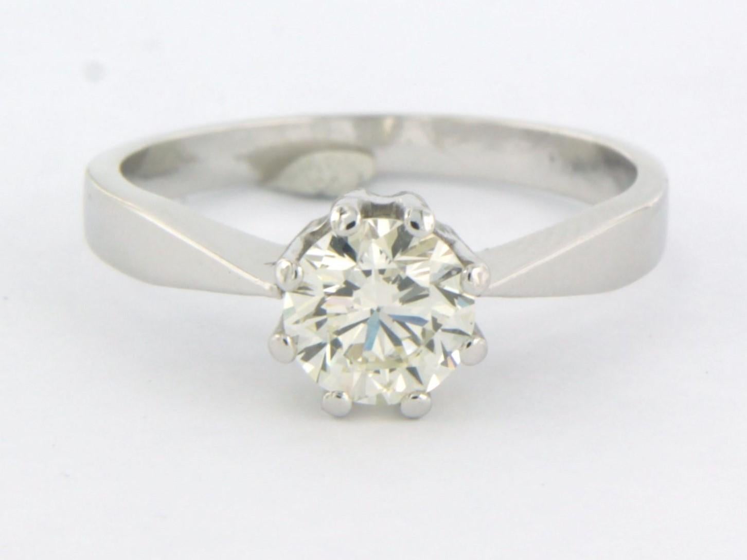 IGI JEWEL REPORT - 14k white gold solitaire ring with brilliant cut diamond up to 1.00ct – K/L – VS1 – ring size US 7.75 – EU 18(57)

Detailed description

the top of the ring is 7.3 mm wide and 8.0 mm high

Ring size US 7.75 – EU 18(57), ring can