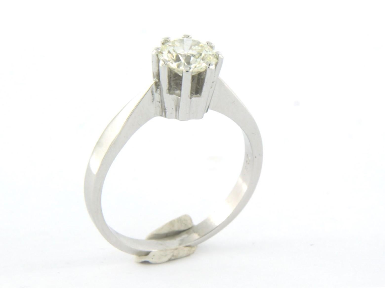 Brilliant Cut IGI JEWEL REPORT solitaire ring with brillint cut diamonds up to 1.00ct 14k gold For Sale