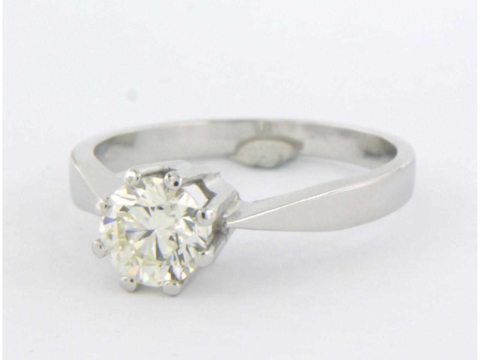 Women's IGI JEWEL REPORT solitaire ring with brillint cut diamonds up to 1.00ct 14k gold For Sale
