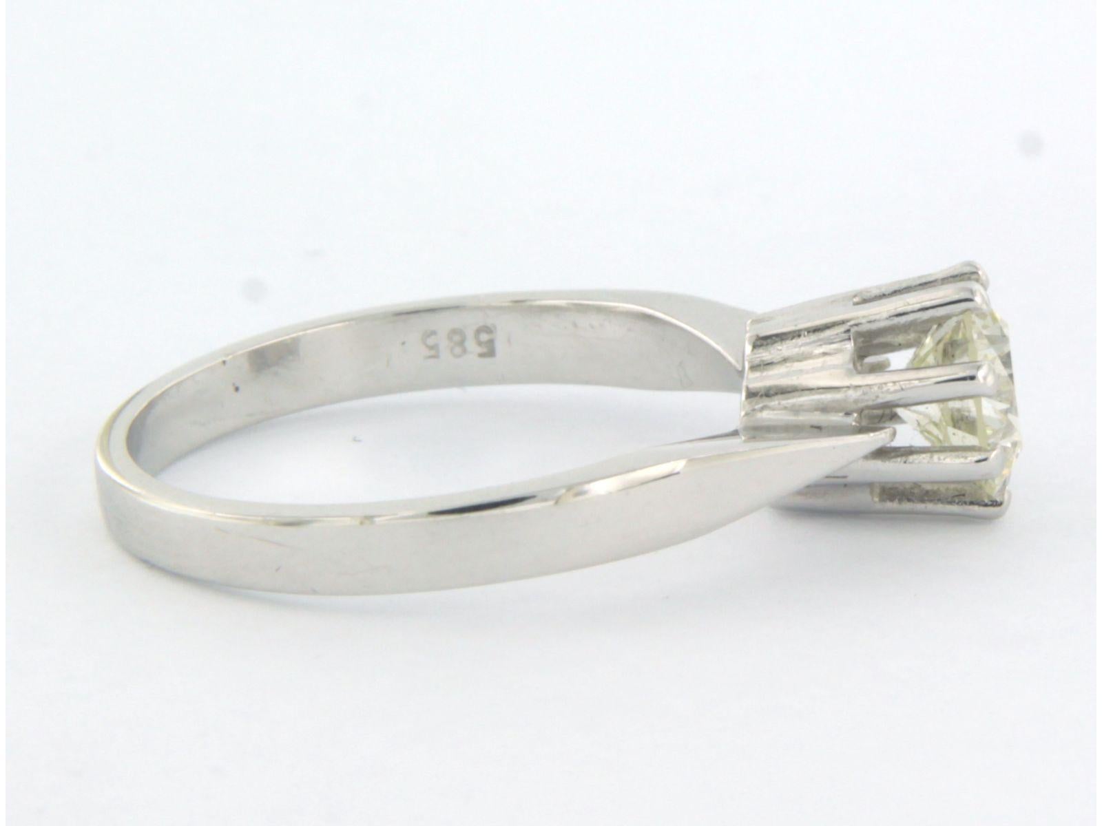 IGI JEWEL REPORT solitaire ring with brillint cut diamonds up to 1.00ct 14k gold For Sale 2