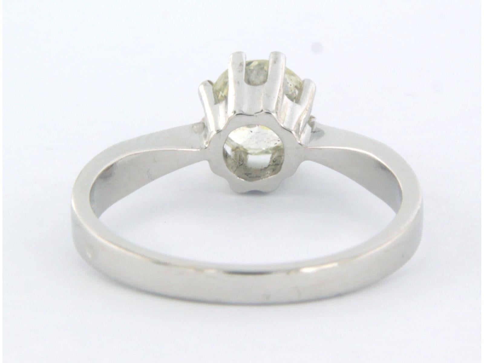 IGI JEWEL REPORT solitaire ring with brillint cut diamonds up to 1.00ct 14k gold For Sale 3