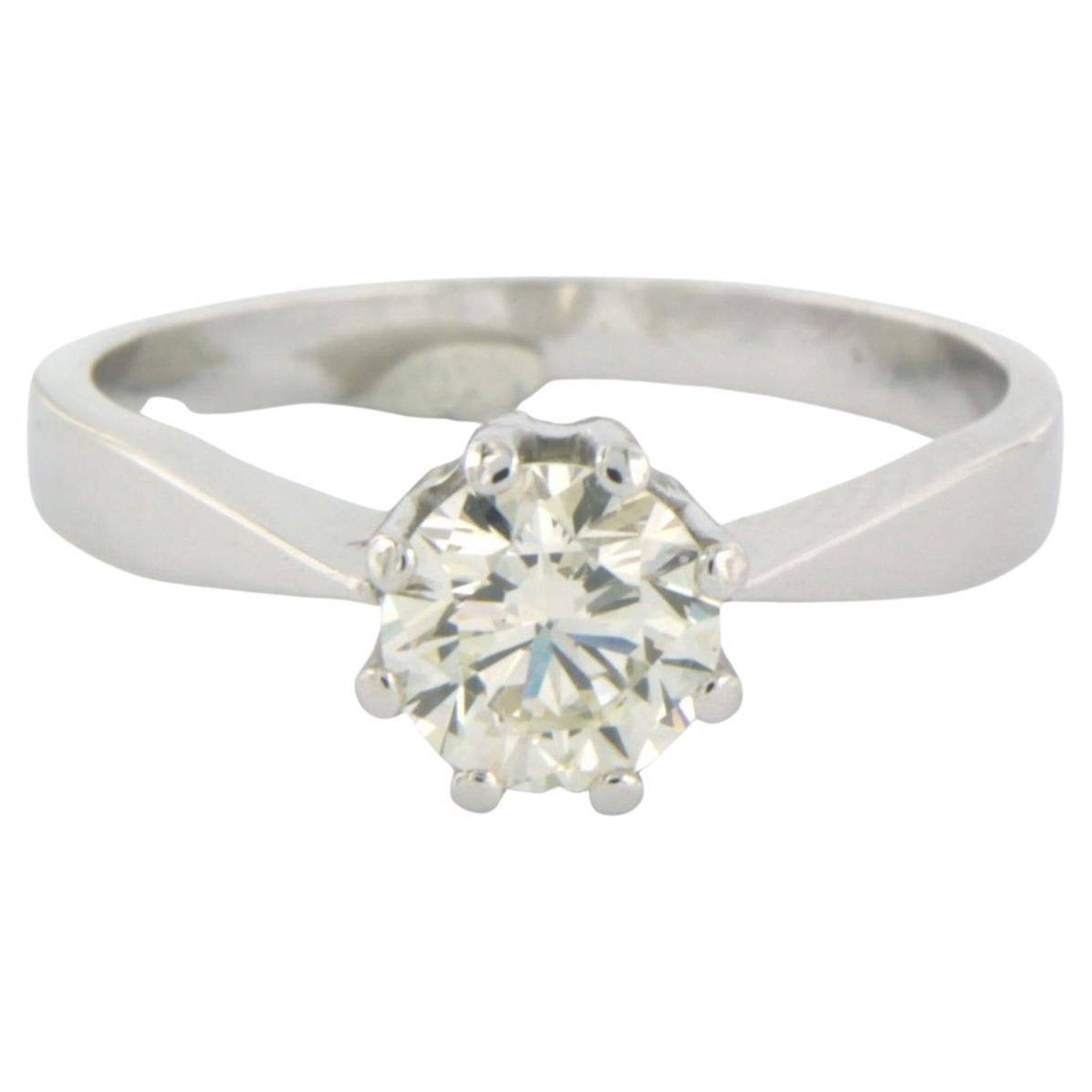 IGI JEWEL REPORT solitaire ring with brillint cut diamonds up to 1.00ct 14k gold For Sale