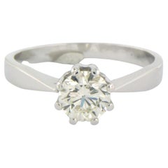 IGI JEWEL REPORT Solitärring mit Diamanten im Brillantschliff bis zu 1,00 Karat 14k Gold