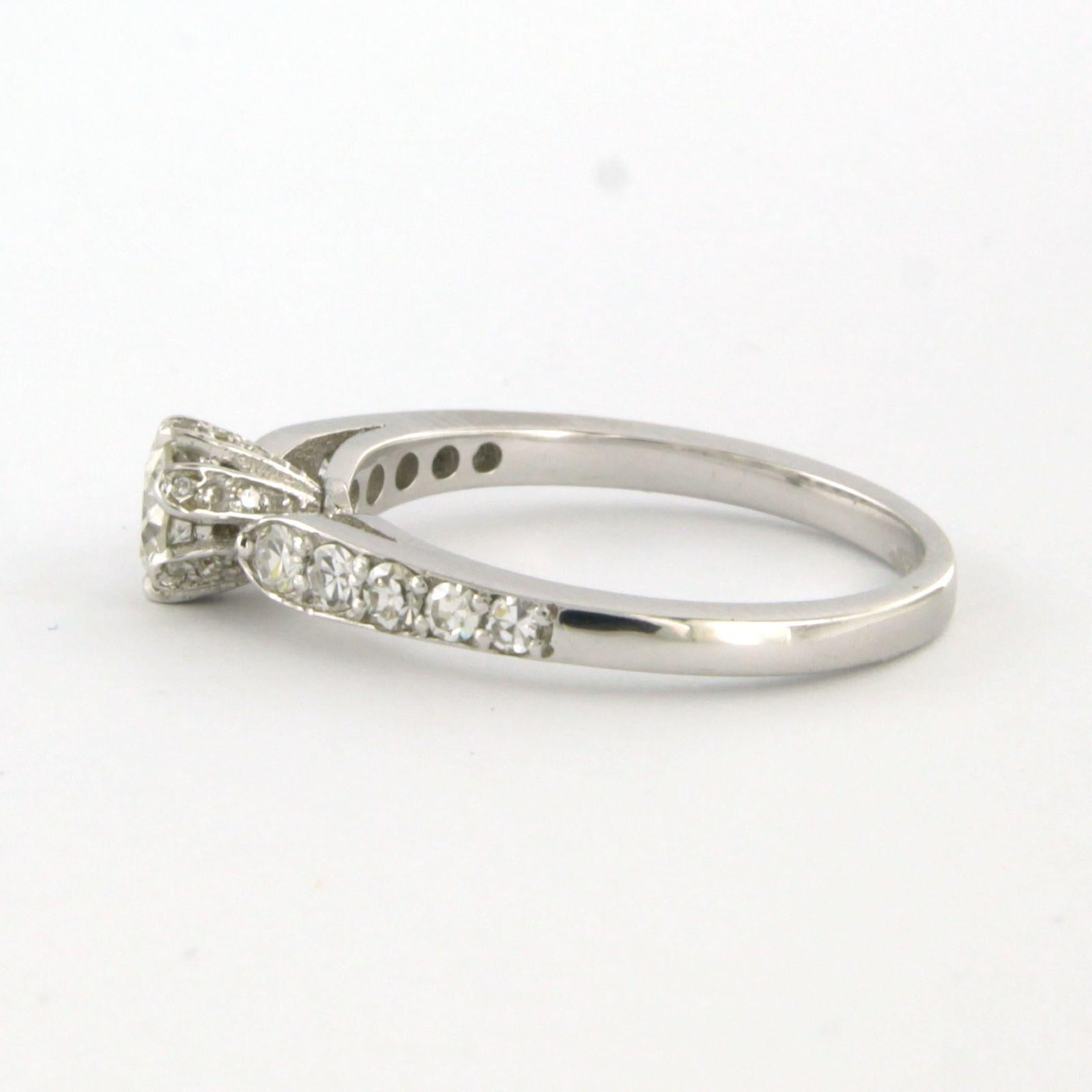 IGI JEWELREPORT 14k gold ring with brilliant and single cut diamond up to 0.70ct In New Condition For Sale In The Hague, ZH