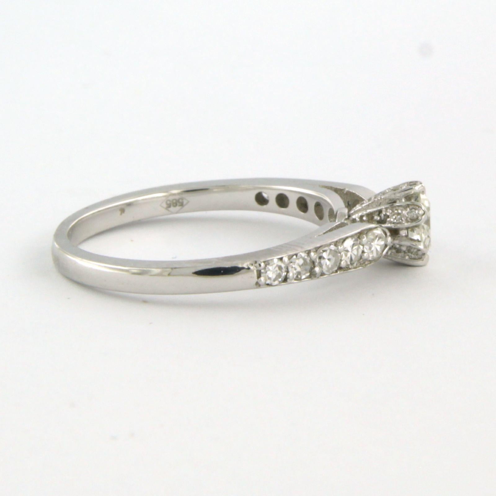 Women's or Men's IGI JEWELREPORT 14k gold ring with brilliant and single cut diamond up to 0.70ct For Sale