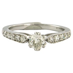 IGI JEWELREPORT 14k gold ring with brilliant and single cut diamond up to 0.70ct