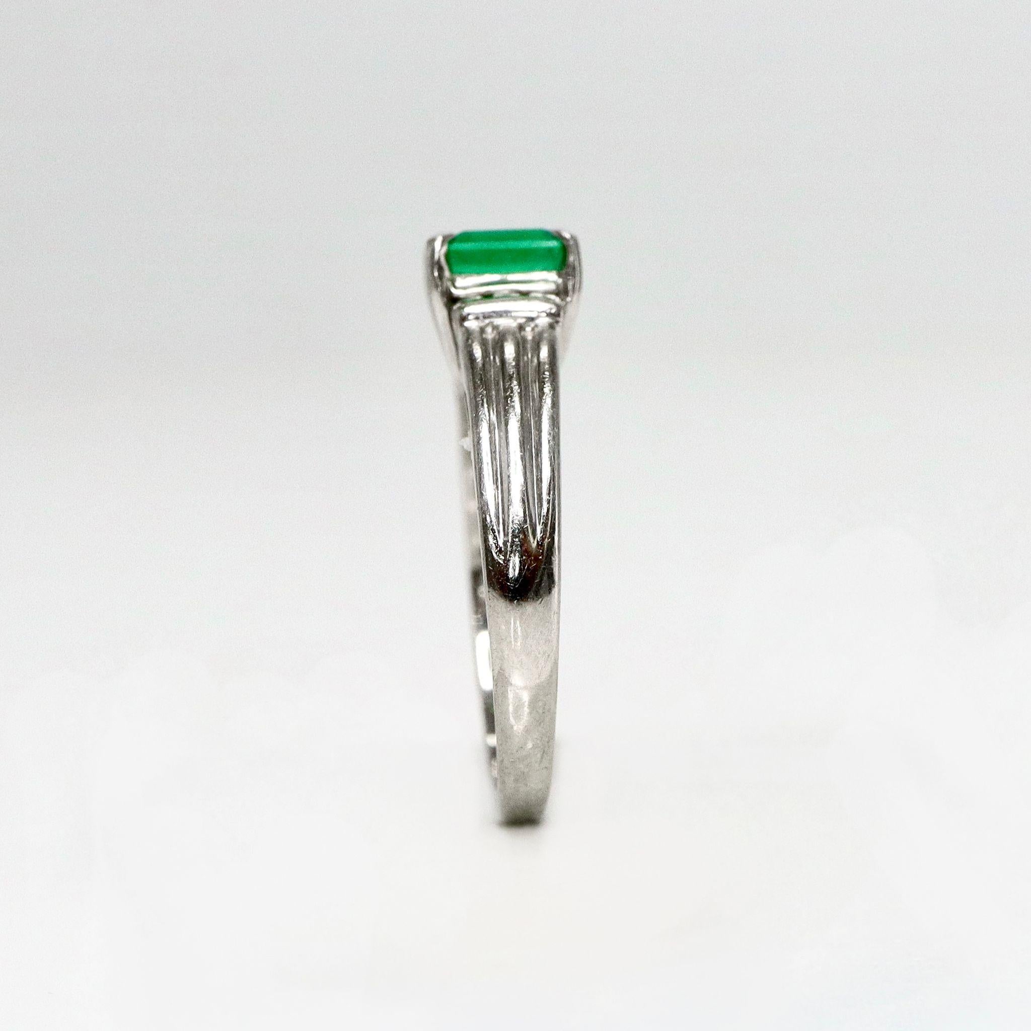 De las mujeres Esmeralda IGI Platino 0,50 ct Colombia  Anillo de compromiso en venta