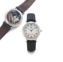 IGJ Stainless Steel Montre Erotique Mechanical Wristwatch, circa 1990s