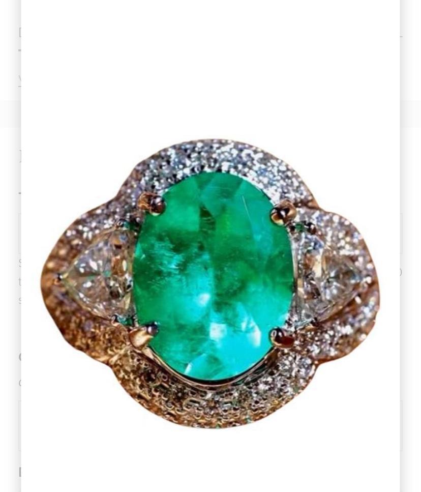 IGL zertifiziert 4,50 kolumbianischen Smaragd 2,60 Karat Diamanten 18K Gold Ring im Angebot 3