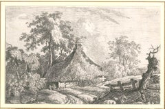 Natural Landscape - Original Etching by I.J. de Caussin - 1808