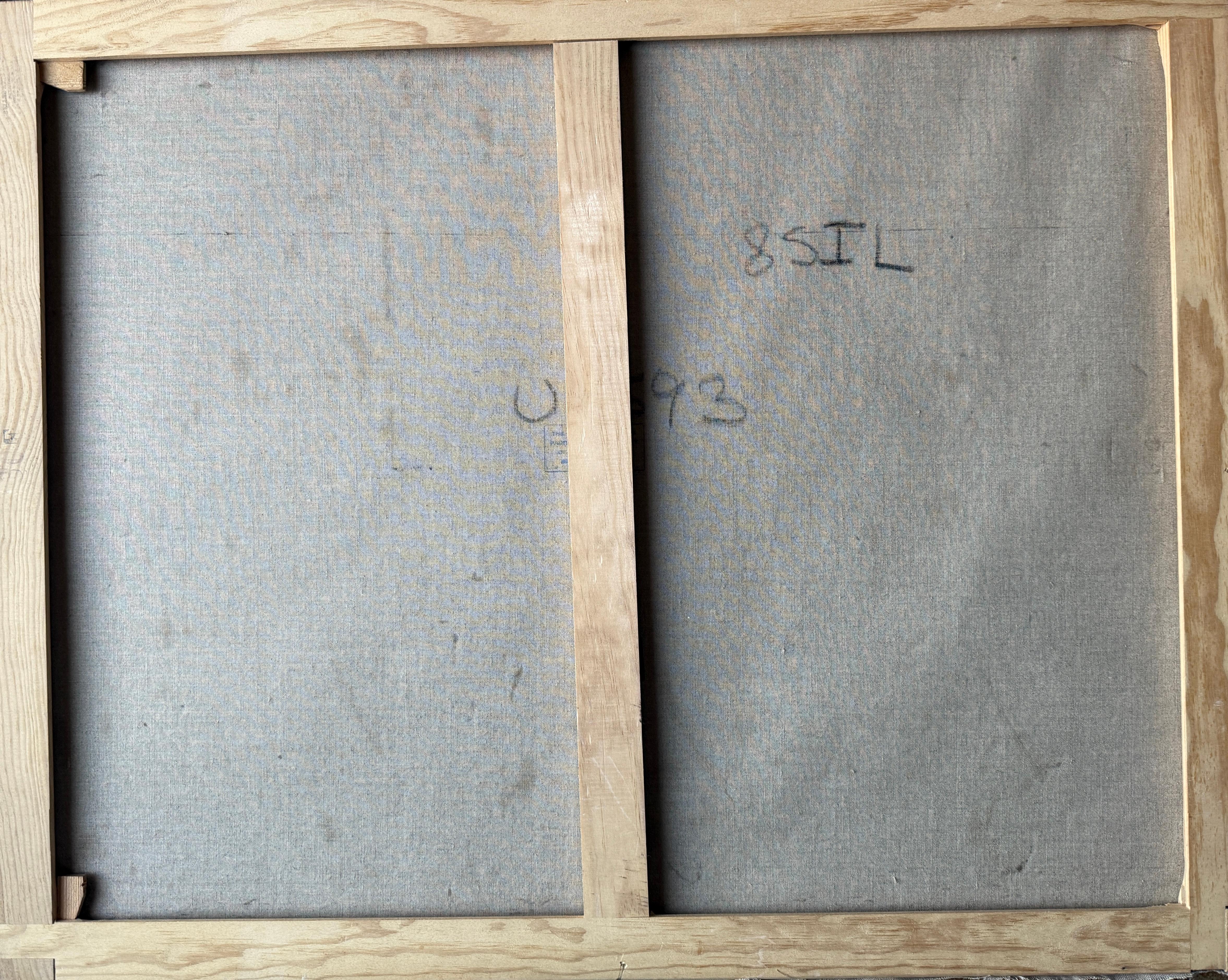 Ibiza Markt Öl auf Leinwand Gemälde Spanien mediterran im Angebot 3