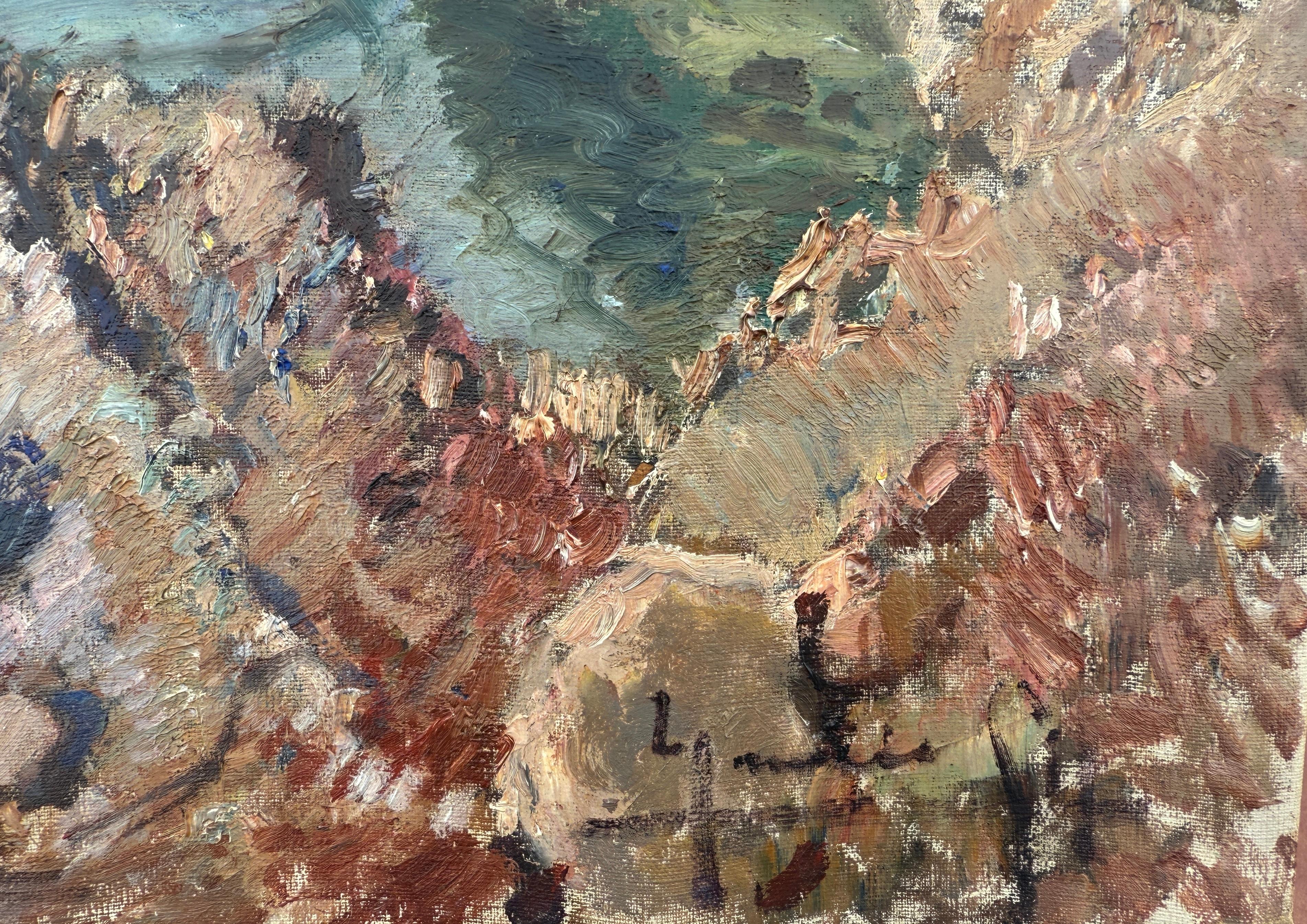 Ibiza Spagna olio su tela pittura mediterranea arte europea - Painting di Ignacio Gil Sala