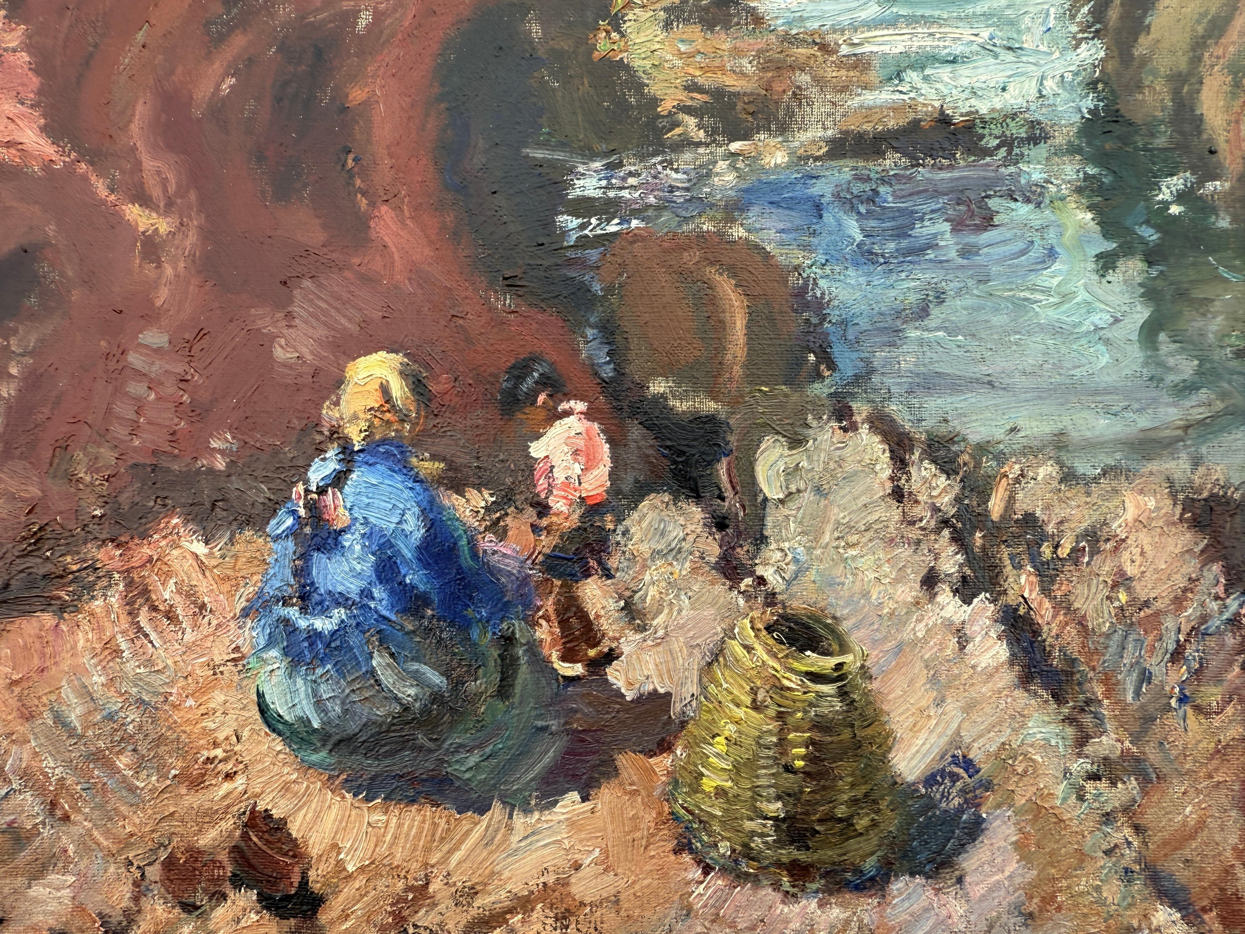 Ibiza Spagna olio su tela pittura mediterranea arte europea - Painting Postimpressionismo di Ignacio Gil Sala