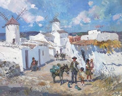 Land of Don Quixote Spain oil on canvas painting
