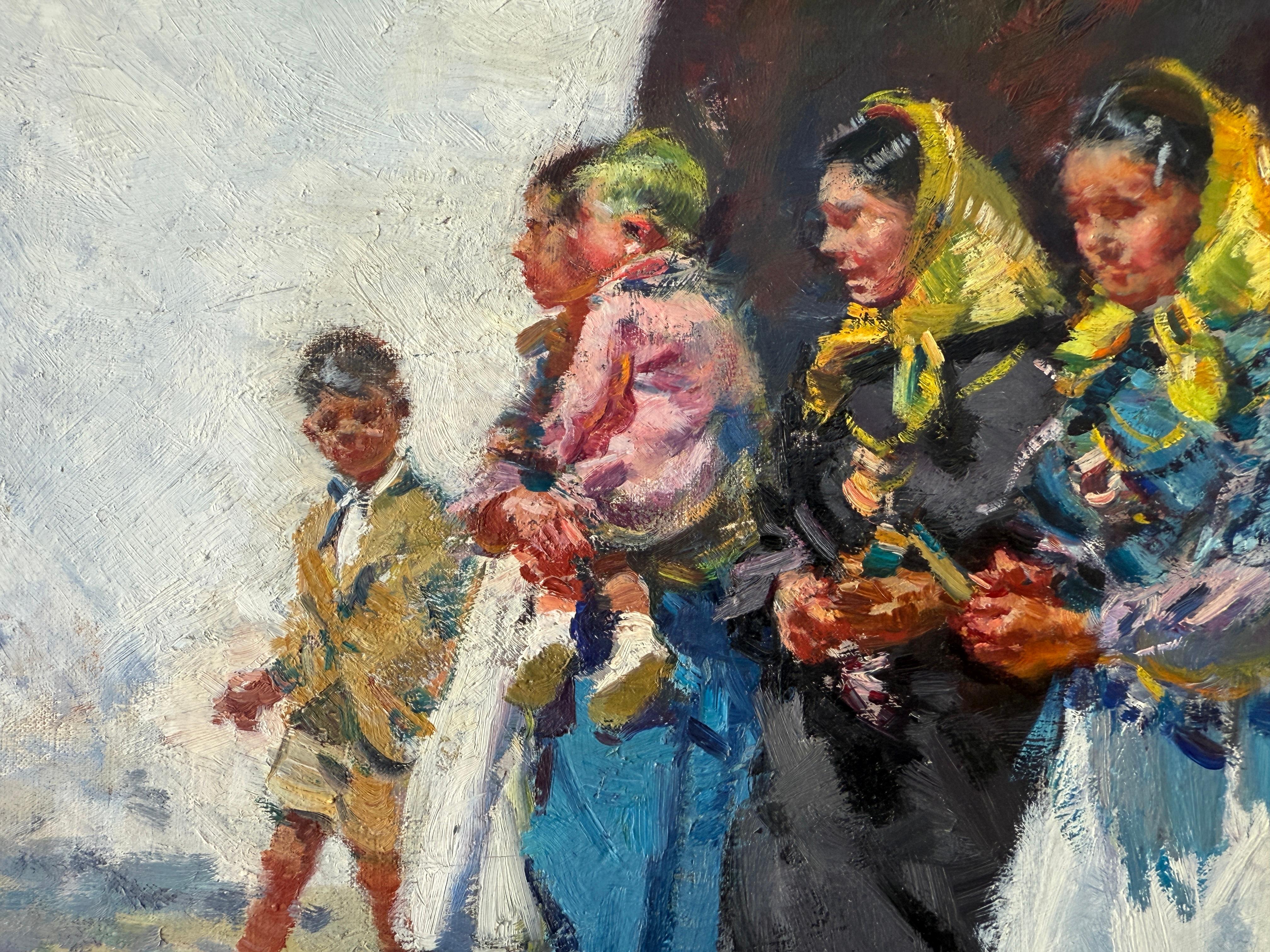 IGNACIO GIL SALA (Barcelona, 1913-2003)

Titel: Auf dem Weg zur Messe, Ibiza
Datum: ca. 1960
Technik: Öl auf Leinwand
Abmessungen: 38 × 46 cm - (14,96 × 18,11 Zoll)
Gerahmte Abmessungen: 65 × 73 cm - (25,59 × 28,74 Zoll)
Unterschrift: Unterzeichnet