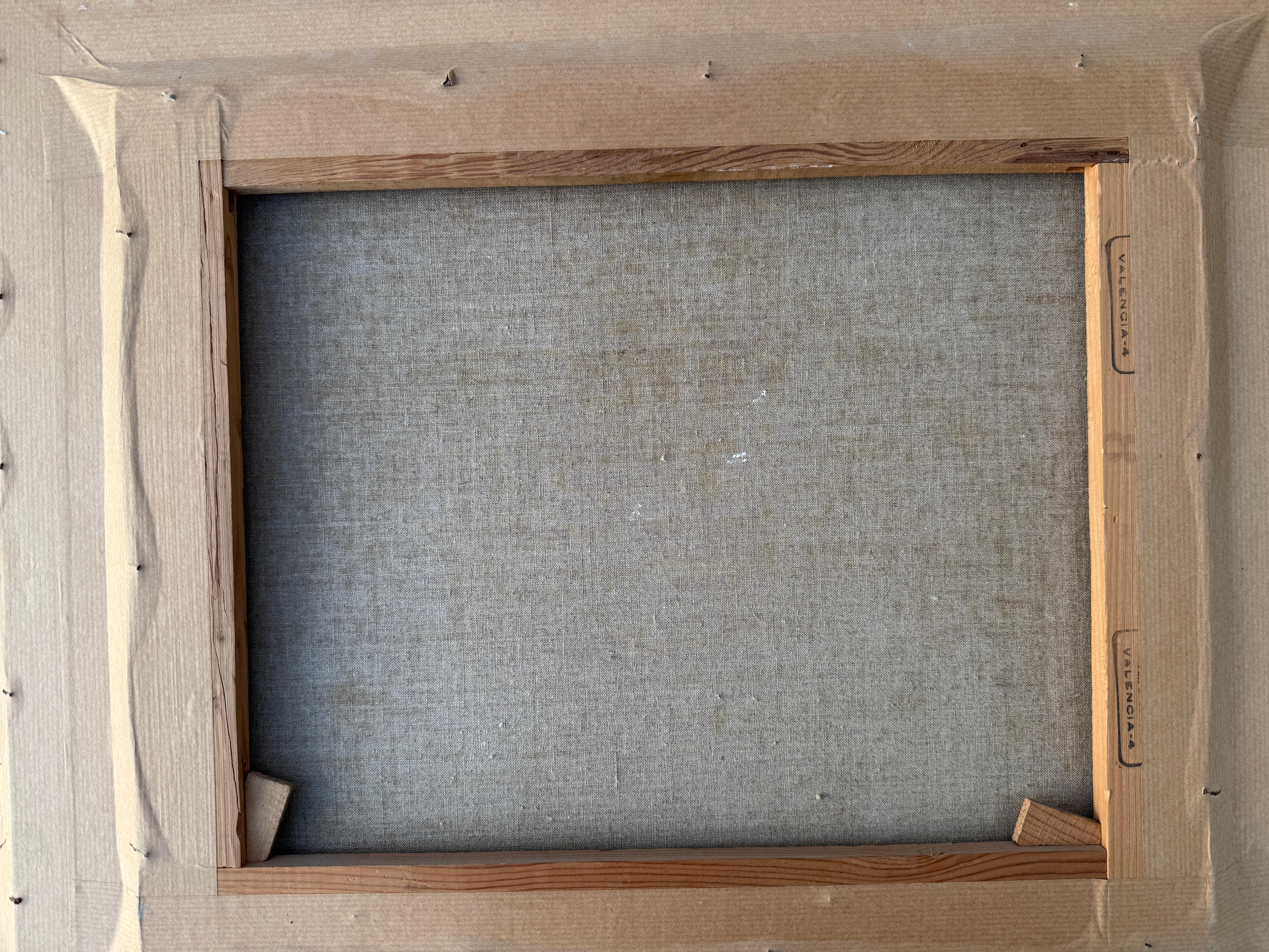 Auf dem Weg zur Messe Ibiza Öl auf Leinwand Gemälde Spanien im Angebot 3