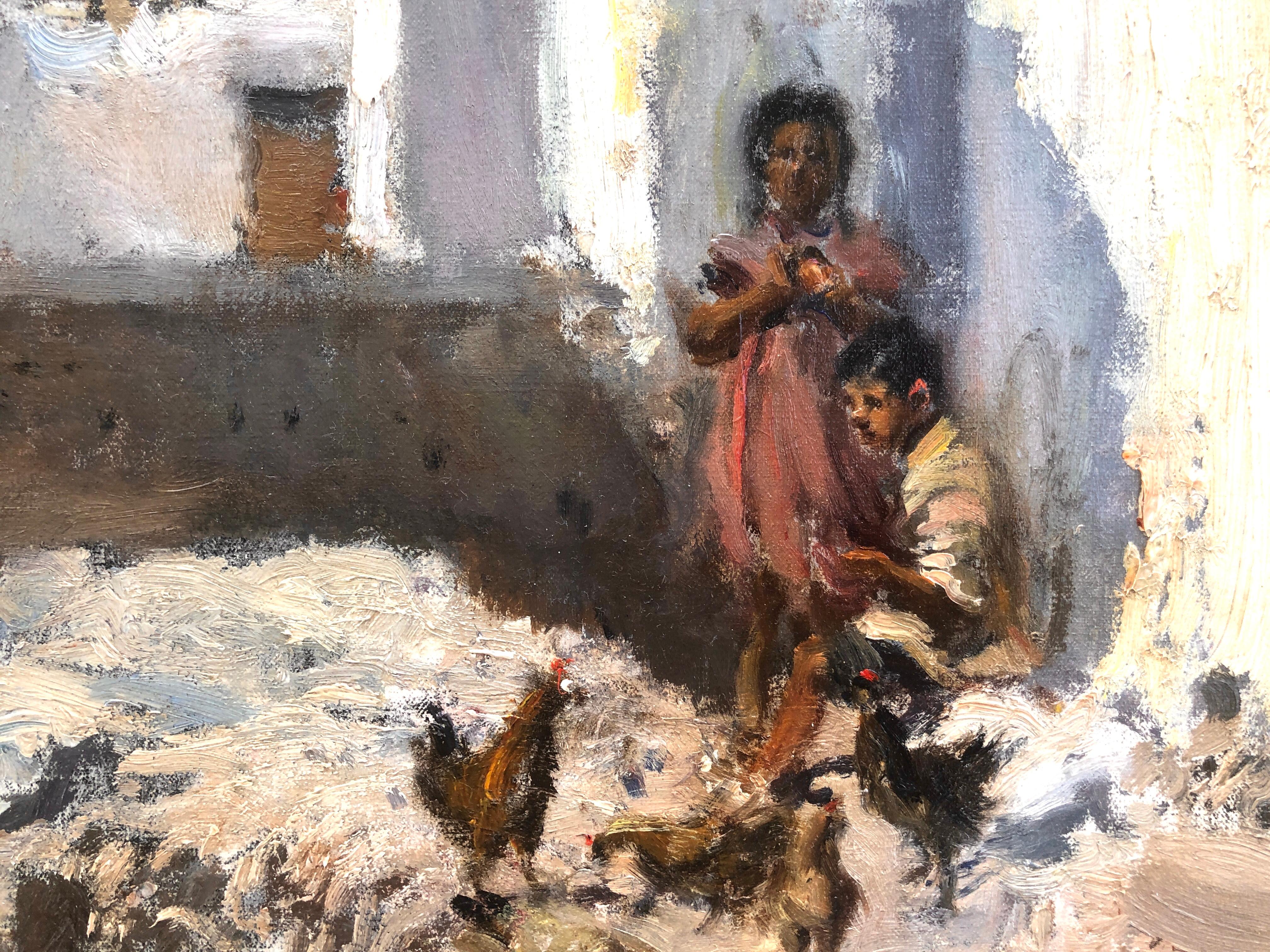 Menschen aus ibiza Spanien, Öl auf Leinwand, Gemälde (Post-Impressionismus), Painting, von Ignacio Gil Sala