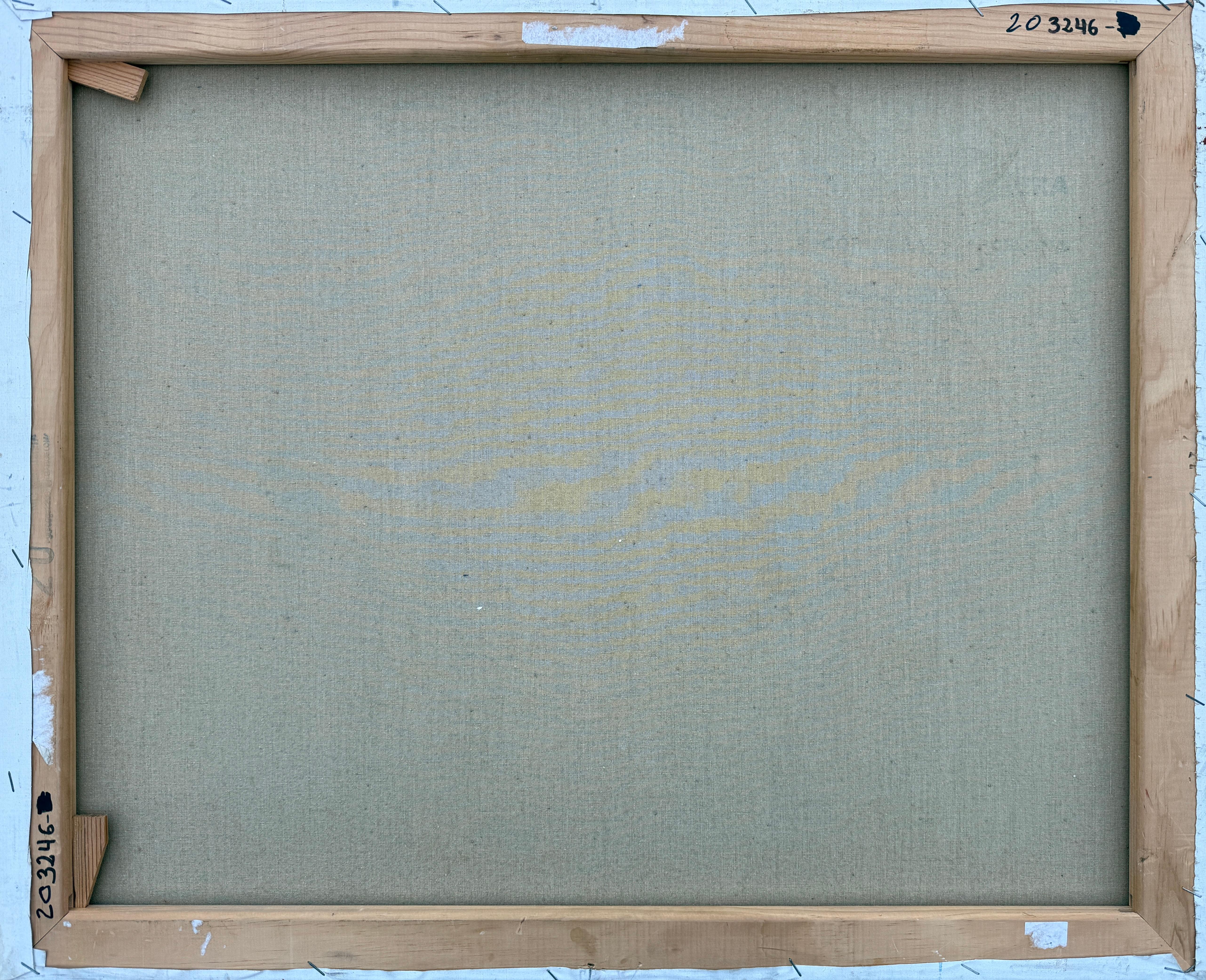 Calle en Ibiza con Figuras óleo sobre lienzo pintura mediterránea española en venta 3