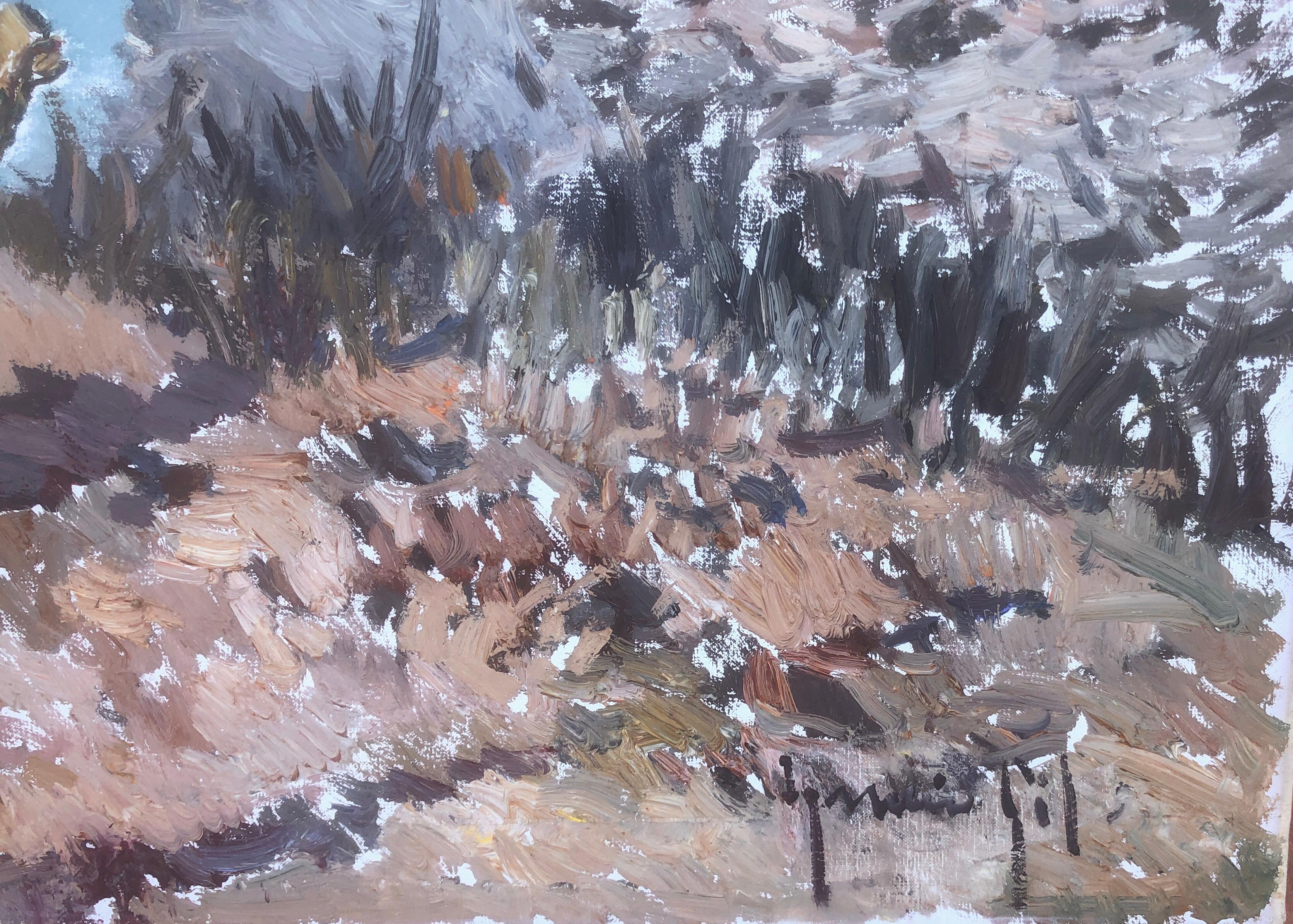 Toledo España óleo sobre lienzo pintura paisaje español - Painting de Ignacio Gil Sala