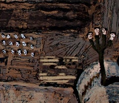 "Que Alivio, " Silkscreen on Board signed by Ignacio Iturria